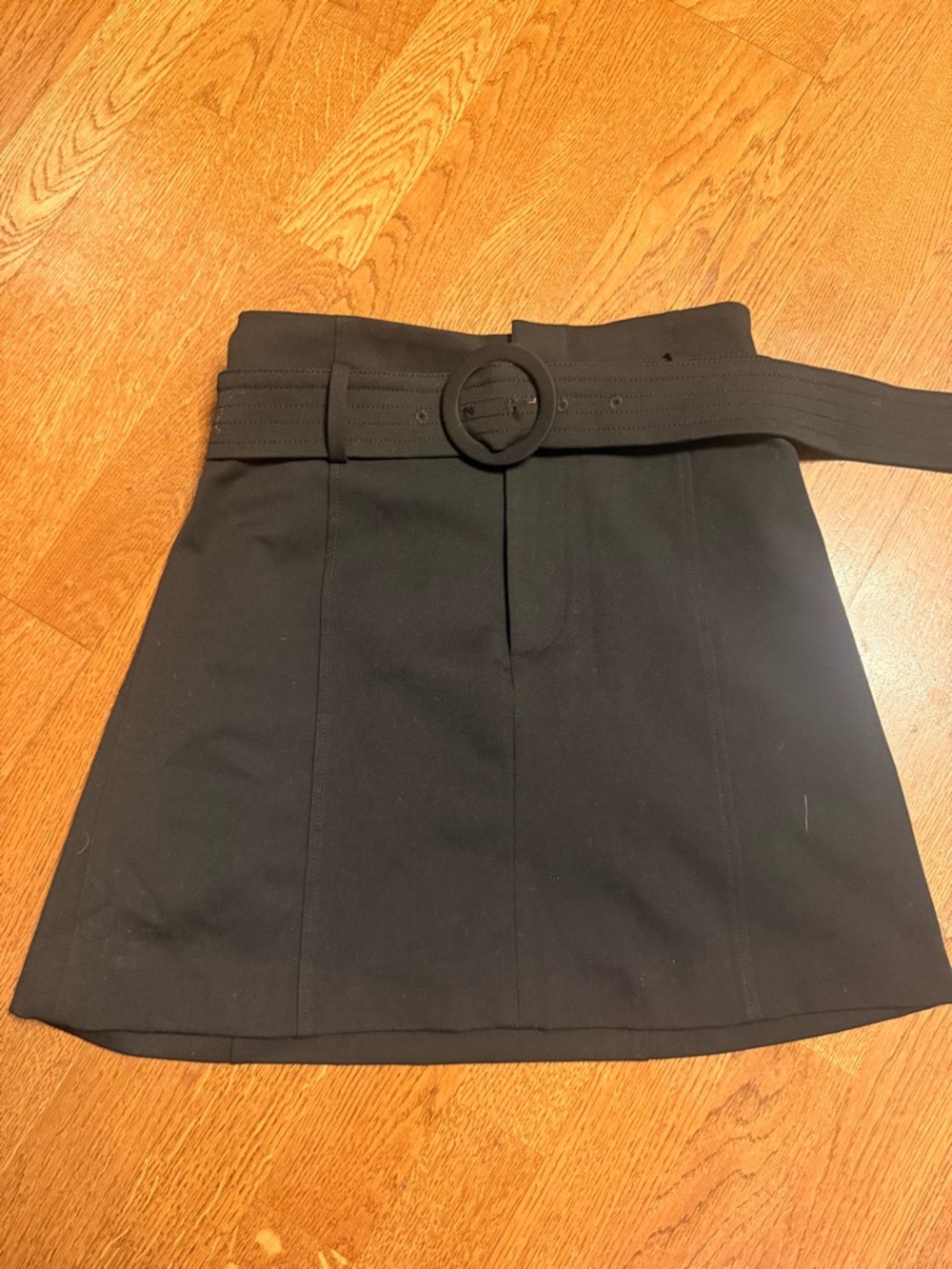 Zara Black Belted Skirt